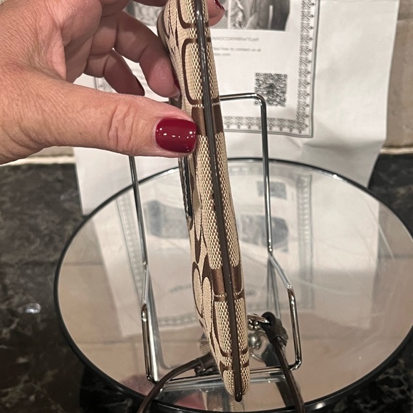 Coach Brown and Tan Wristlet - Picture 6 of 10